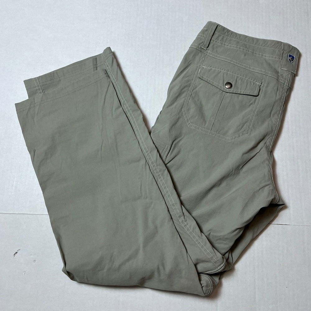 KUHL Convertible Cargo Pants Women Size 10 Short Beige Zip Off Legs Outdoor - Picture 2 of 5